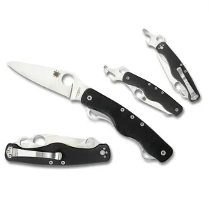 Spyderco ClipiTool Rescue Folder 3.5 in Plain Black G-10