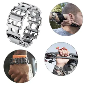 Stainles Steel Multi Tool Bracelets Screwdriver Outdoor Camping Emergency Tool