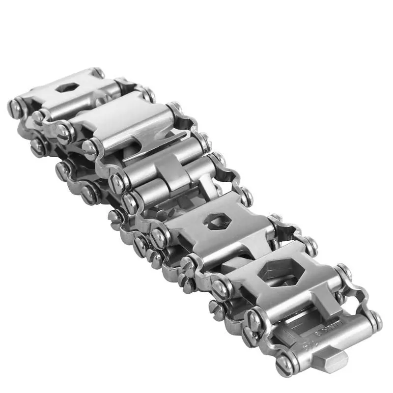 Stainles Steel Multi Tool Bracelets Screwdriver Outdoor Camping Emergency Tool