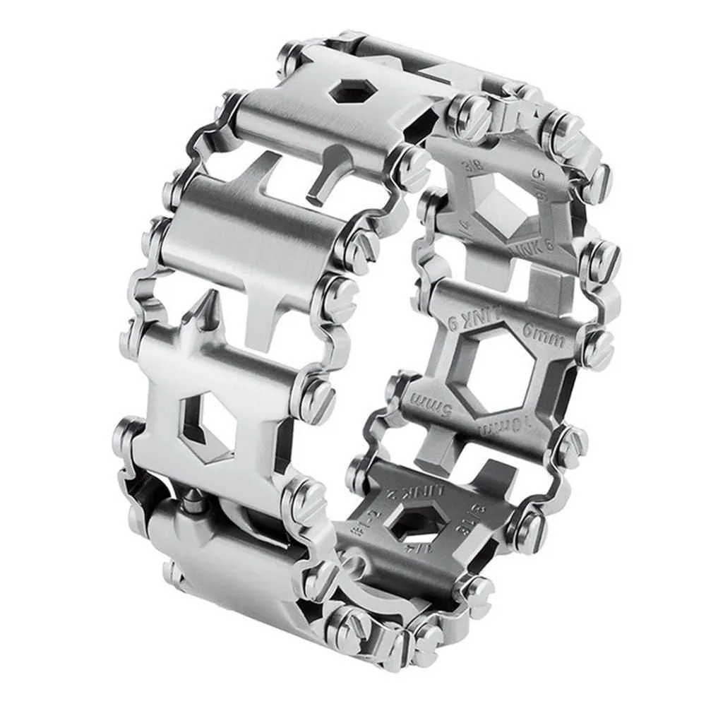 Stainles Steel Multi Tool Bracelets Screwdriver Outdoor Camping Emergency Tool