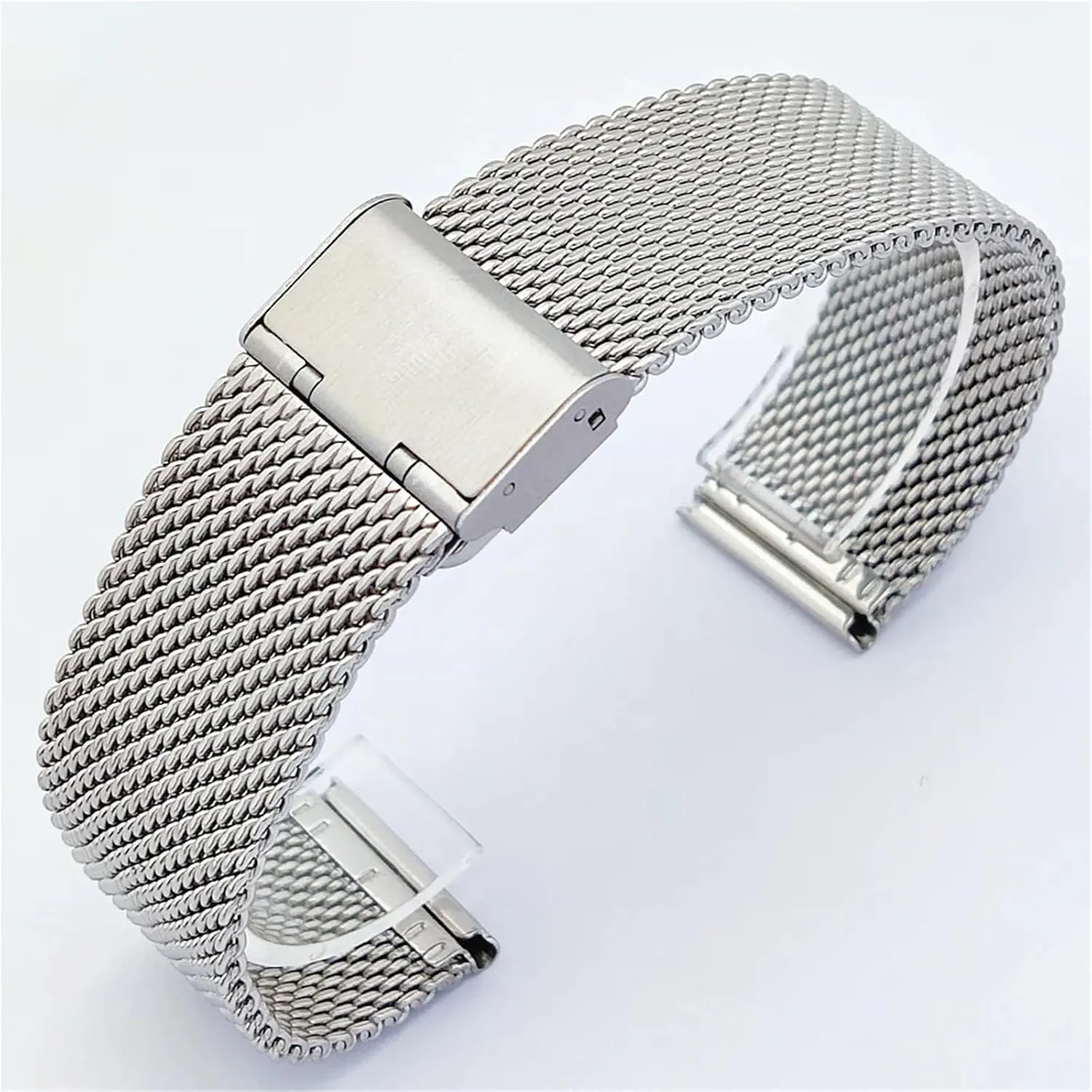 Stainless Steel Braided Watchband Mesh Strap 20mm 22mm Metal Quick Release Men Women Universal Wristband