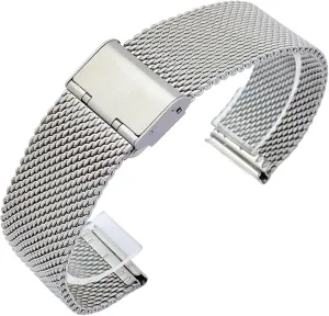 Stainless Steel Braided Watchband Mesh Strap 20mm 22mm Metal Quick Release Men Women Universal Wristband