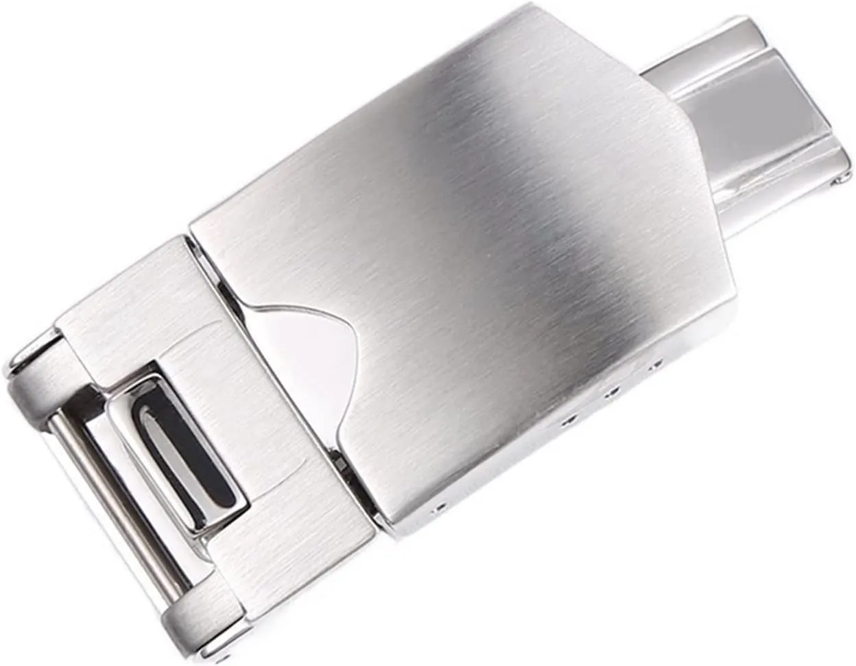 Stainless Steel Clasp Folding Buckle Watch Strap Watchband Belt Buckle For Tudor Black Bay 18mm Silver Watch Buckle