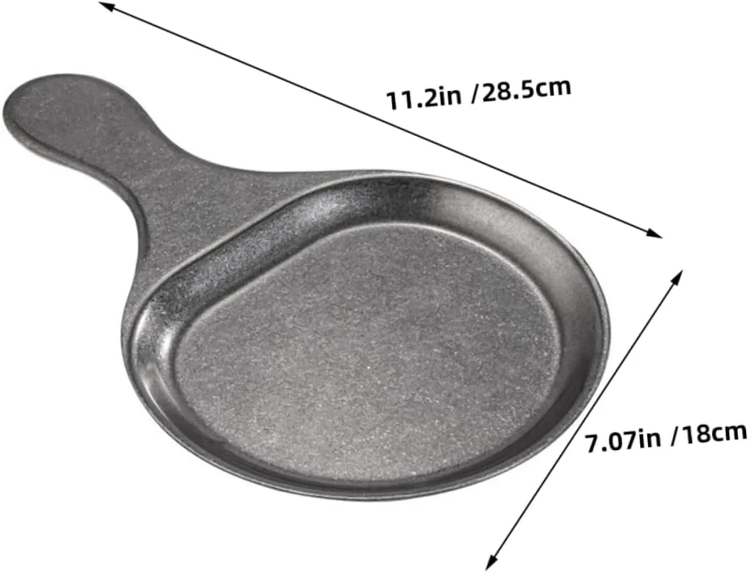 Stainless Steel Dinnerware Pancake Griddle Plate Tortilla Pan Metal Plate Outdoor Camping Use