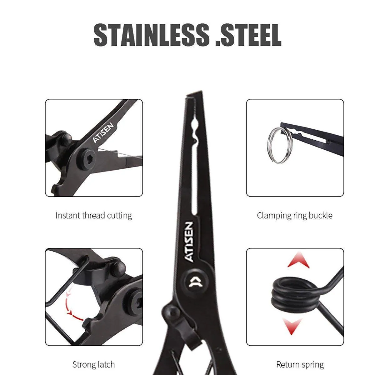 Stainless Steel Fishing Forceps Set Multi-Function Fish Controller Hook Remover