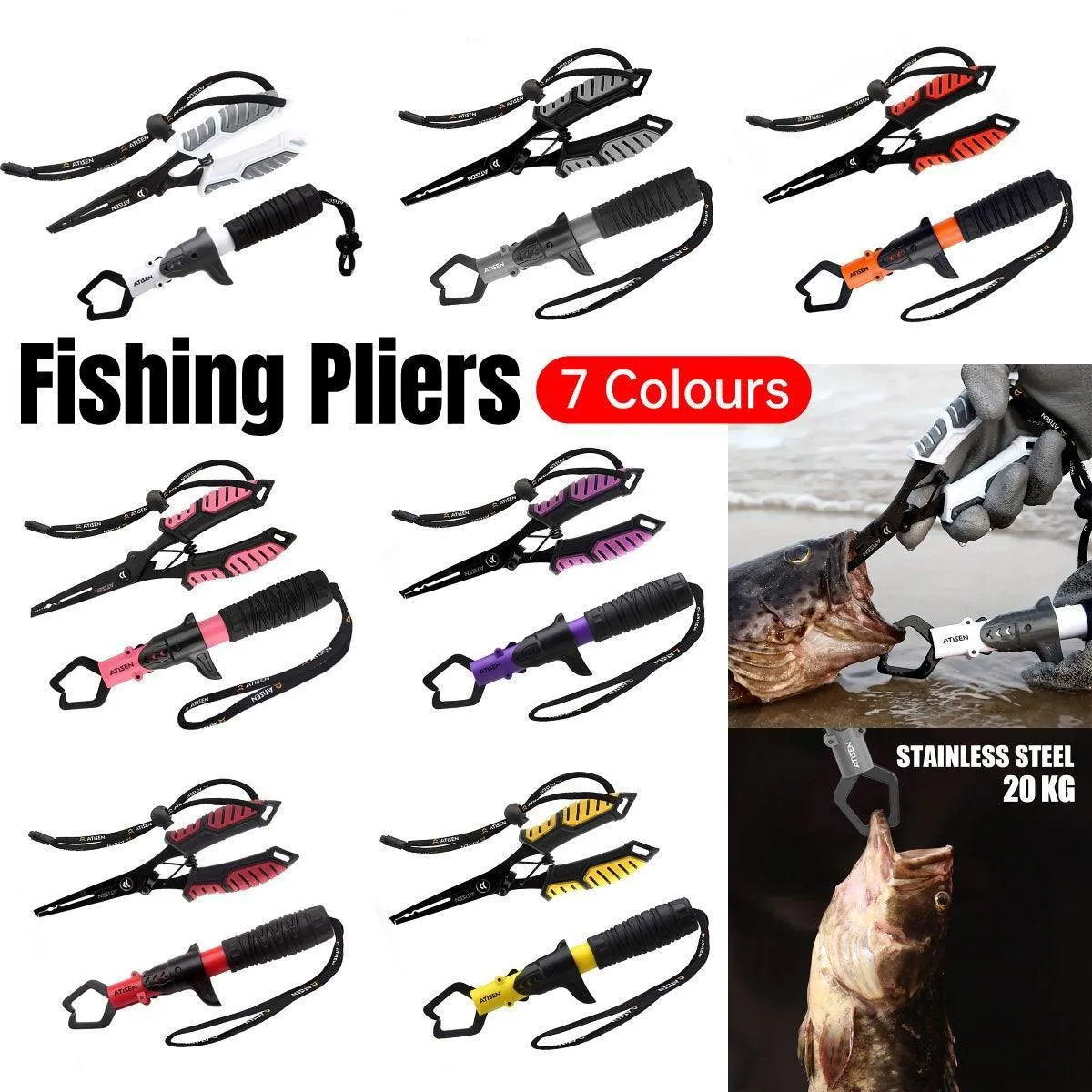 Stainless Steel Fishing Forceps Set Multi-Function Fish Controller Hook Remover