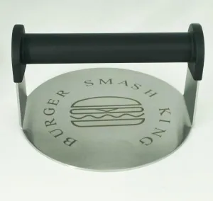 Stainless Steel Hamburger Smash Press, Sandwiches Flat Top Grilling Sear Sizzle Griddle Accessories Burger Smash King Gifts for Men and Dad (6INCH)