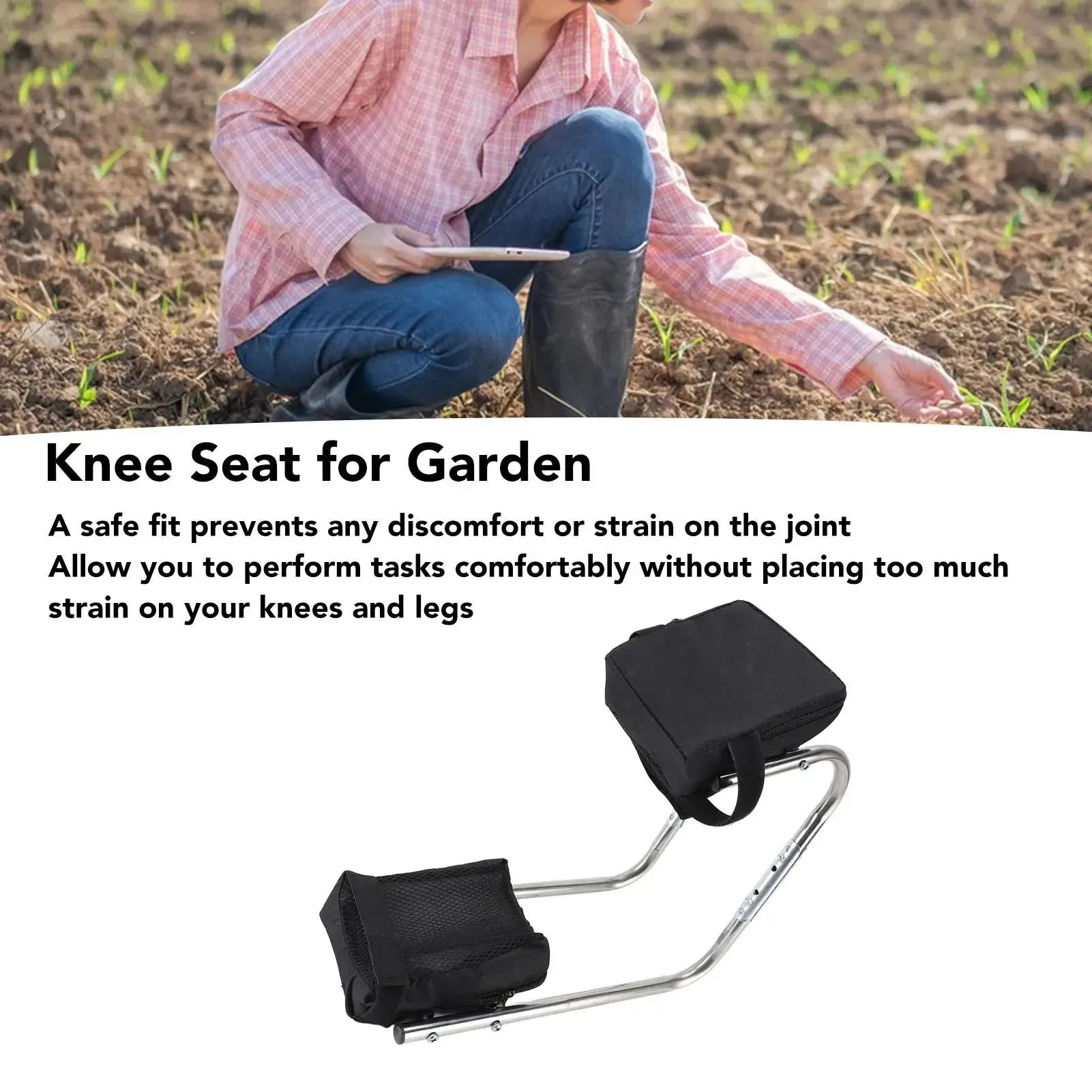 Stainless Steel Knee Seat Gardening Tool