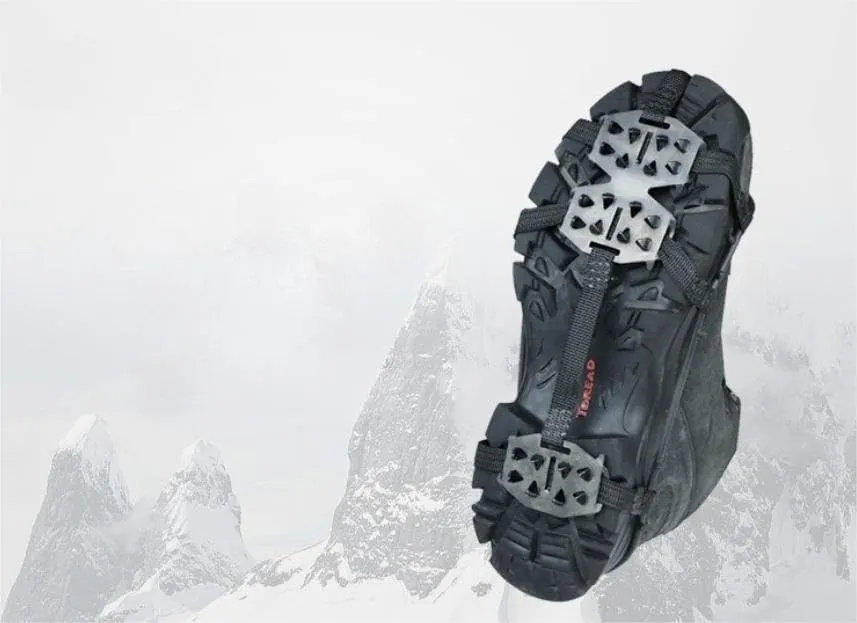 Stainless Steel Micro Spike Crampons Ice Snow Grips 1 Pair Snow Walk Traction Cleats Ice Cleats Traction Anti-Slip Shoes Ice Gripper for Walking,Jogging, Climbing and Hiking(M 35-40)