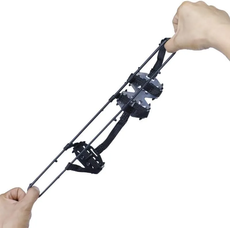 Stainless Steel Micro Spike Crampons Ice Snow Grips 1 Pair Snow Walk Traction Cleats Ice Cleats Traction Anti-Slip Shoes Ice Gripper for Walking,Jogging, Climbing and Hiking(M 35-40)