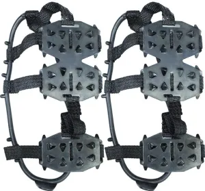 Stainless Steel Micro Spike Crampons Ice Snow Grips 1 Pair Snow Walk Traction Cleats Ice Cleats Traction Anti-Slip Shoes Ice Gripper for Walking,Jogging, Climbing and Hiking(M 35-40)