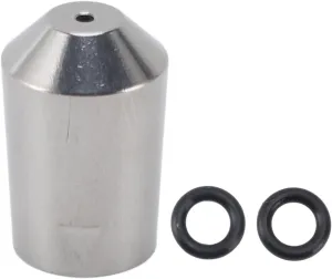 Stainless Steel Milk Foam Spout Replacement Steam Wand Tip for Rancilio Coffee Machine (Single Hole)