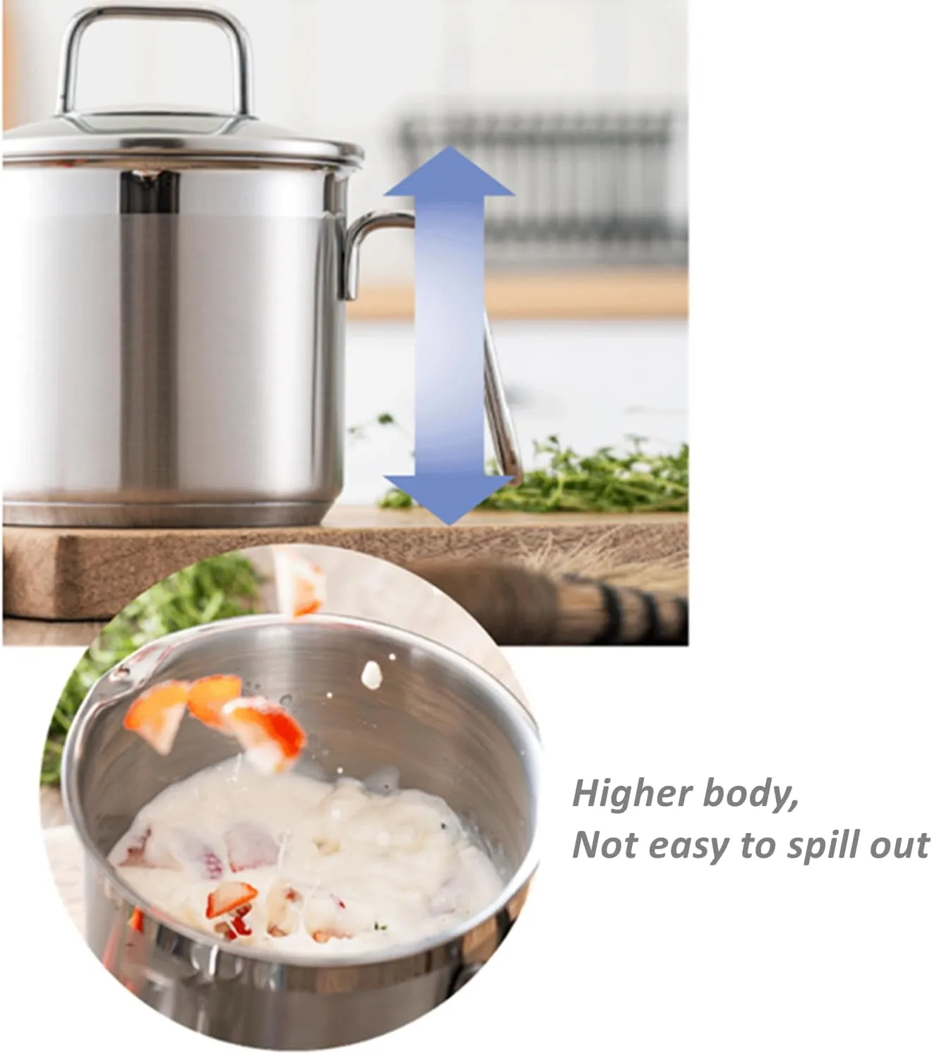 Stainless Steel Saucepan With Glass Lid, Sauce Pan, 2.5 Quart Cooking Pot, Perfect For Boiling Milk, Sauce, Gravies, Pasta, Noodles