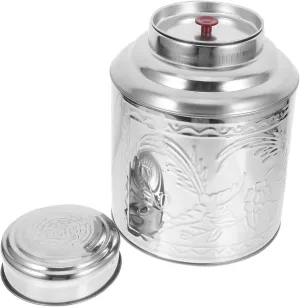Stainless Steel Storage Canister Airtight Kitchen Jar for Coffee Beans Tea Leaves and Dry Foods and Lightweight Design Capacity