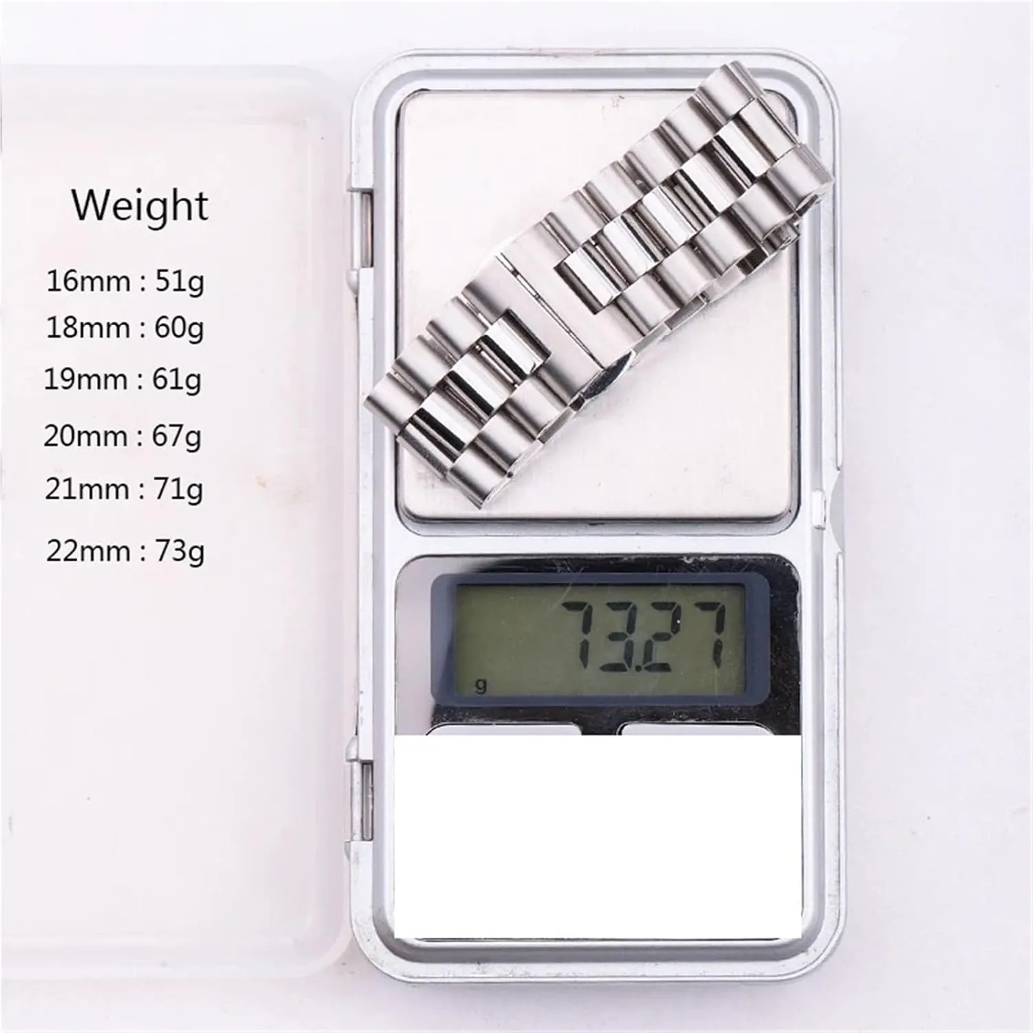 Stainless Steel Strap Metal Replacement Watchbands 16mm 18mm 20mm 21mm 22mm Women Men Universal Band