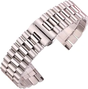 Stainless Steel Strap Metal Replacement Watchbands 16mm 18mm 20mm 21mm 22mm Women Men Universal Band
