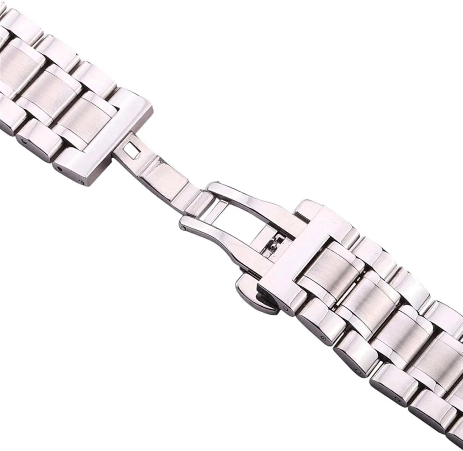 stainless steel watch band 18mm - 24mm women metal watchbands strap wristband butterfly clocks accessories