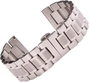 stainless steel watch band 18mm - 24mm women metal watchbands strap wristband butterfly clocks accessories
