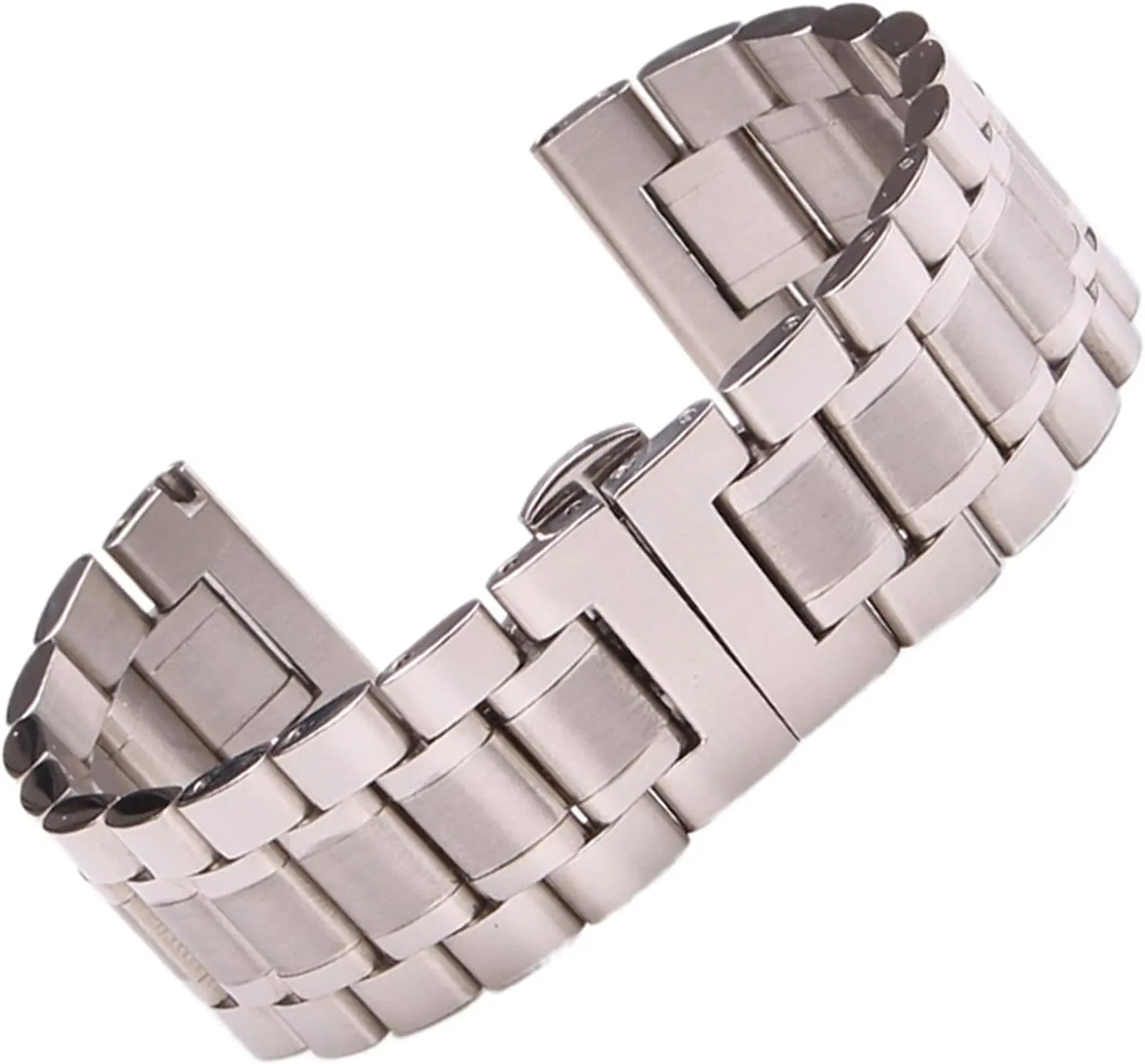 stainless steel watch band 18mm - 24mm women metal watchbands strap wristband butterfly clocks accessories