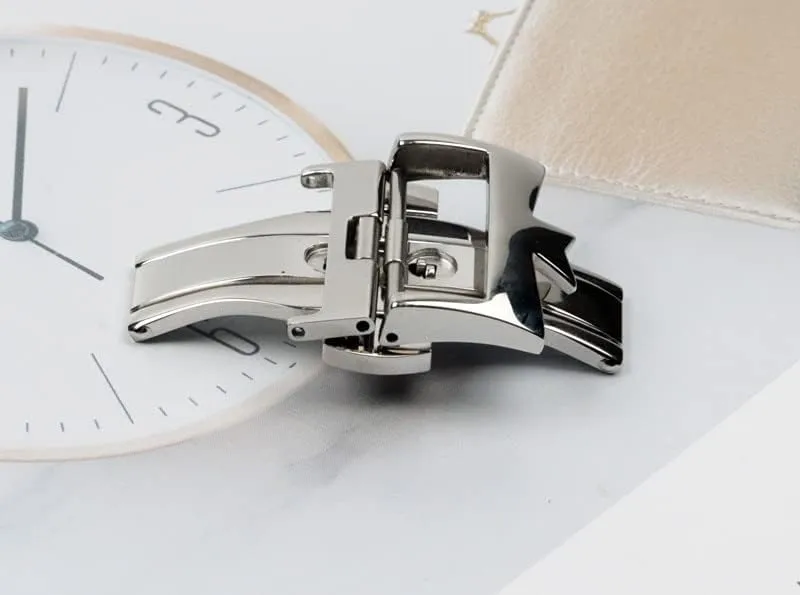 Stainless Steel Watch Clasp for VC Vacheron Watch Strap Buckles Constantin 20mm Silver Metal Pin Butterfly Clasp