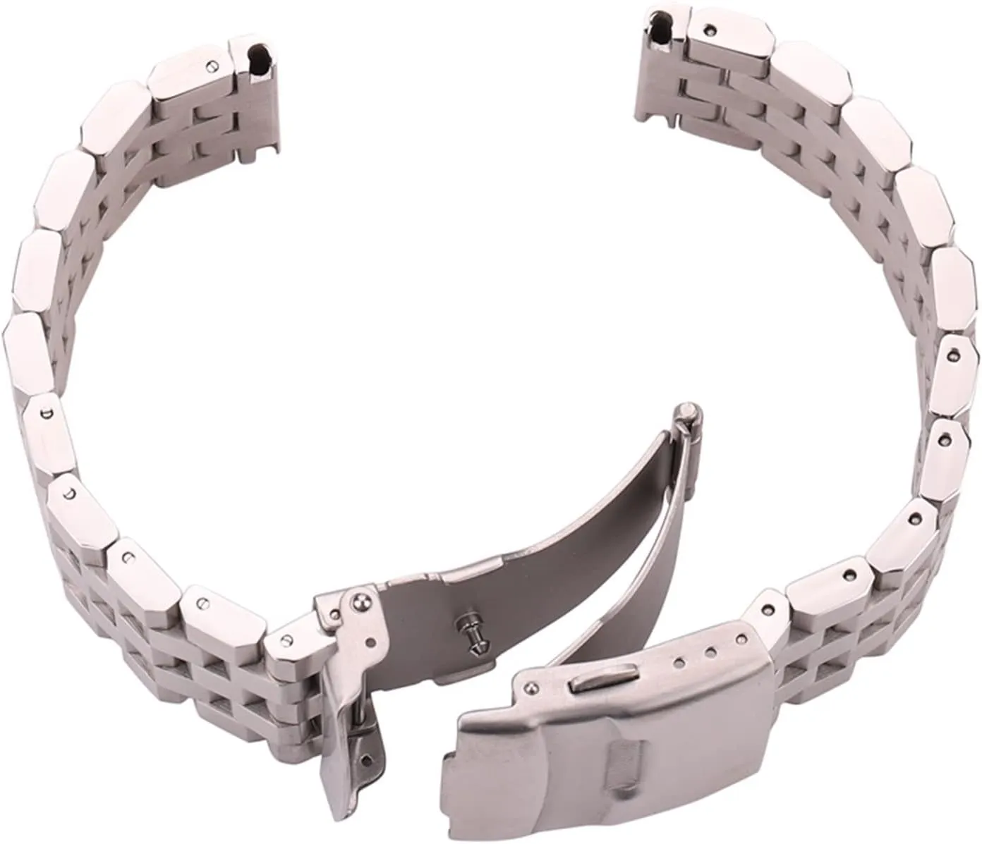 Stainless Steel Watch Strap Bracelet 18mm 20mm 22mm 24mm Women Men Solid Metal Brushed Watchband Compatible with Gear S3 Band Accessories