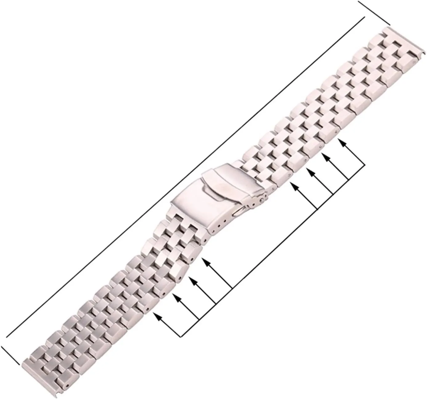 Stainless Steel Watch Strap Bracelet 18mm 20mm 22mm 24mm Women Men Solid Metal Brushed Watchband Compatible with Gear S3 Band Accessories