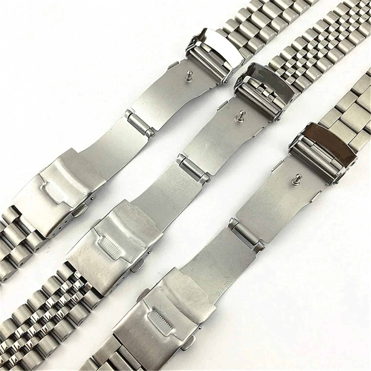 Stainless Steel Watch Straps,Metal Watch Band Stainless Steel Watchband Solid Curved End Metal