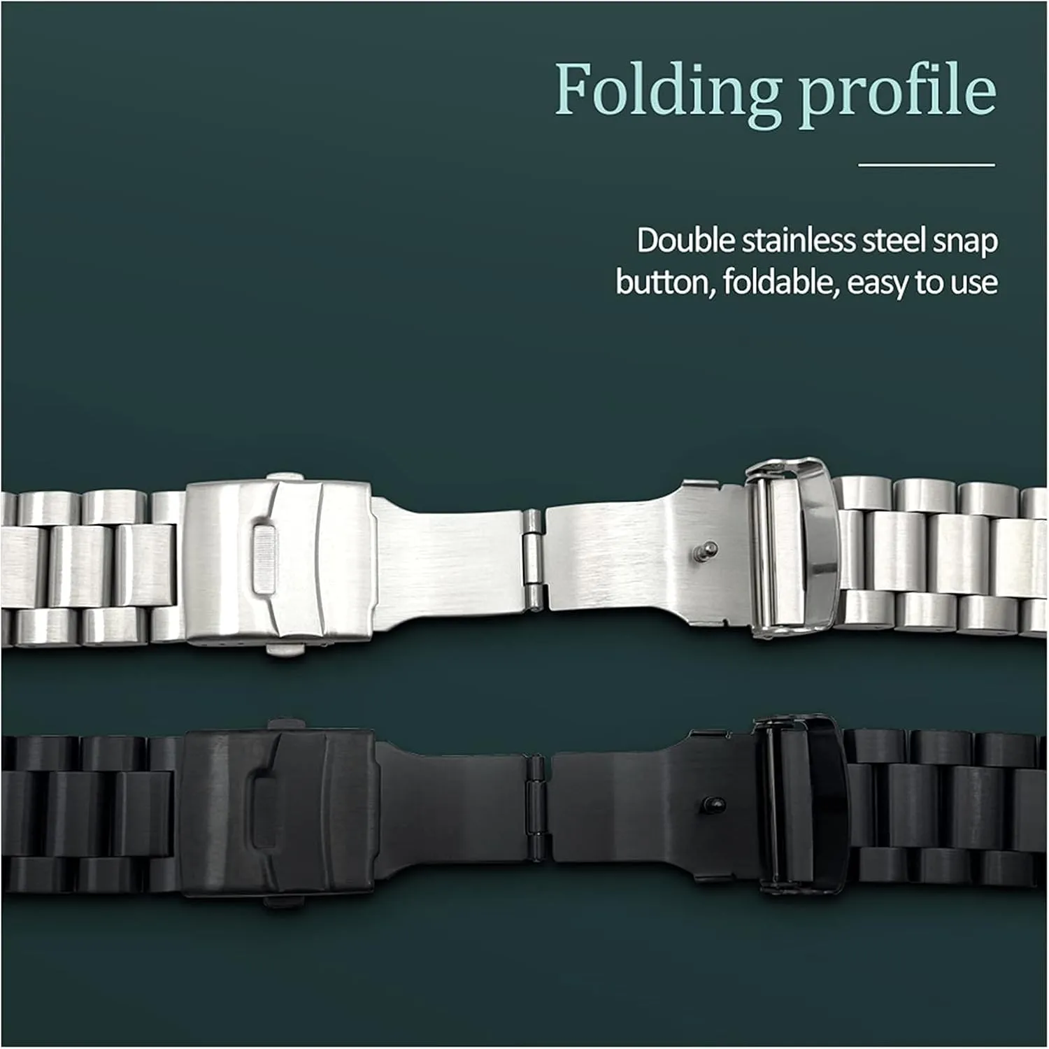 stainless steel watchbands 22mm 24mm 26mm solid thickening metal watch band strap