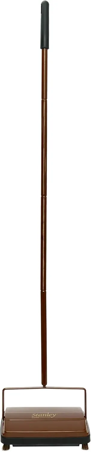 STANLEY HOME PRODUCTS Electrostatic Carpet & Floor Sweeper - Heavy Duty Lightweight Floor Cleaner - Suitable for Smooth Floors and Low Pile Rugs & Carpeting No Electricity Needed (Brown)