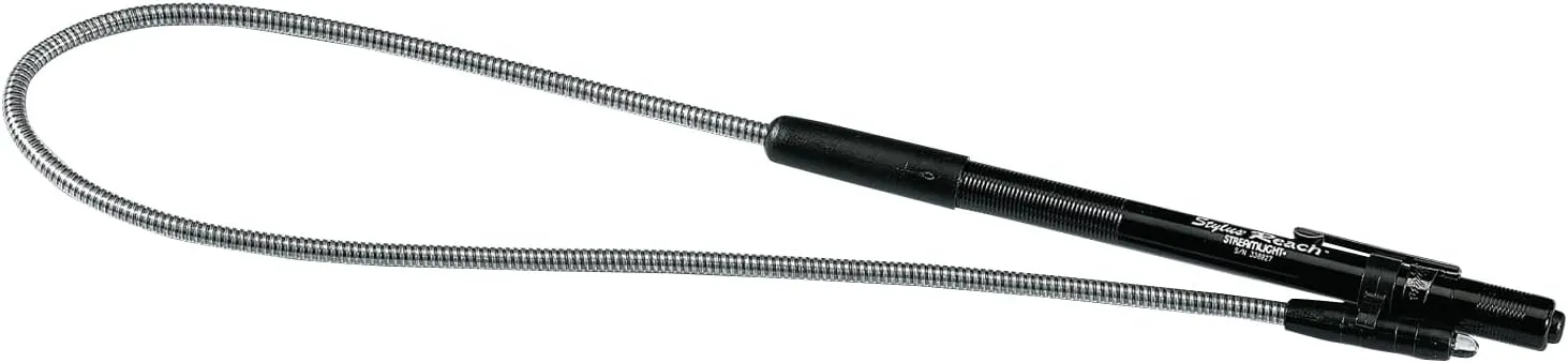Streamlight 65418 Stylus Long Reach 11-Lumen Pen Light with 3 AAAA Alkaline Batteries and Flexible 11.5-Inch Extension Cable, Black