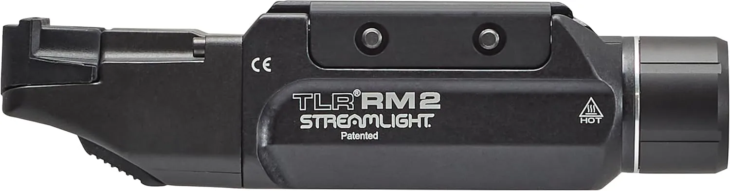Streamlight 69450 TLR RM 2 Compact, Portable Rail-Mounted LED Tactical Lighting System with Tail Loc, Remote Switch, and 2 Lithium Batteries, Black