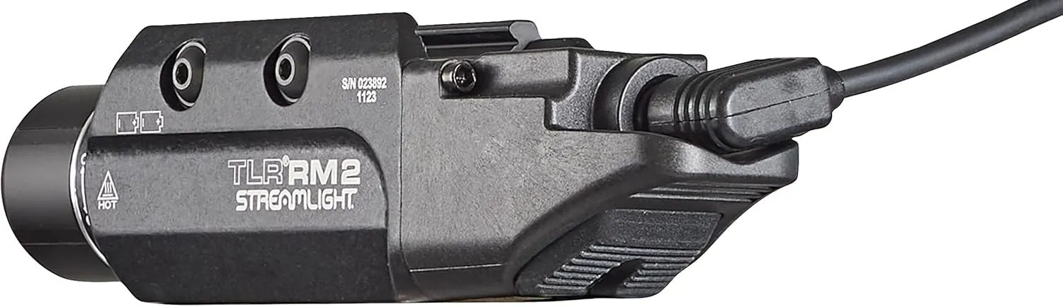 Streamlight 69450 TLR RM 2 Compact, Portable Rail-Mounted LED Tactical Lighting System with Tail Loc, Remote Switch, and 2 Lithium Batteries, Black