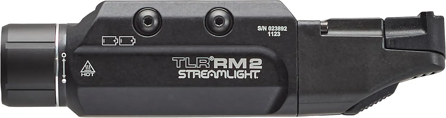 Streamlight 69450 TLR RM 2 Compact, Portable Rail-Mounted LED Tactical Lighting System with Tail Loc, Remote Switch, and 2 Lithium Batteries, Black