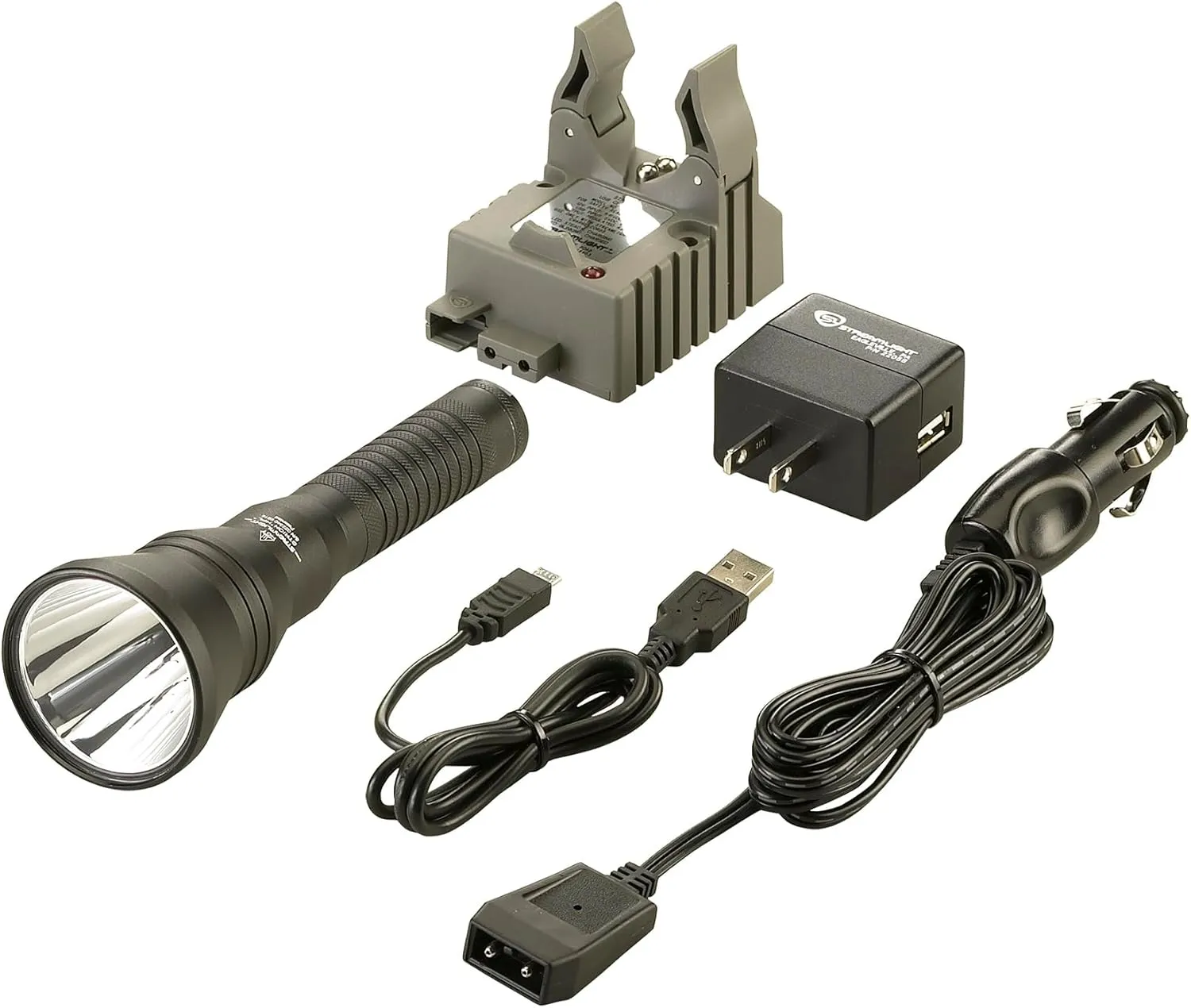 Streamlight 74501 Strion HPL 615-Lumen Compact Rechargeable Flashlight with 120V AC/12V DC Charger and Holder, Black
