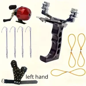 StrikeFin™ Tactical Slingshot Fishing Kit – Zinc Alloy Frame with Reel & Darts