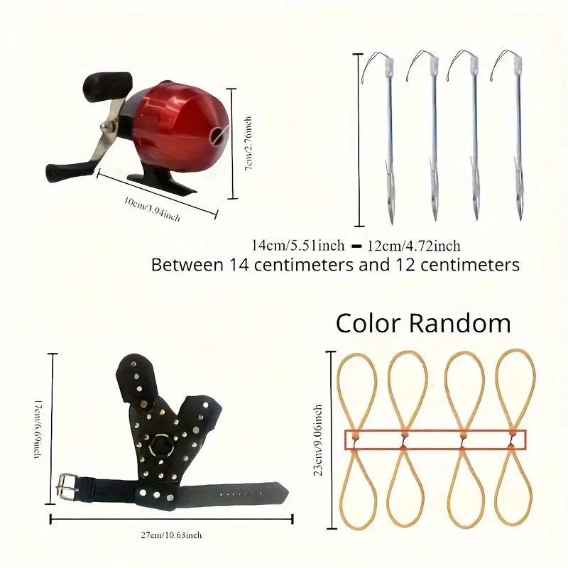 StrikeFin™ Tactical Slingshot Fishing Kit – Zinc Alloy Frame with Reel & Darts