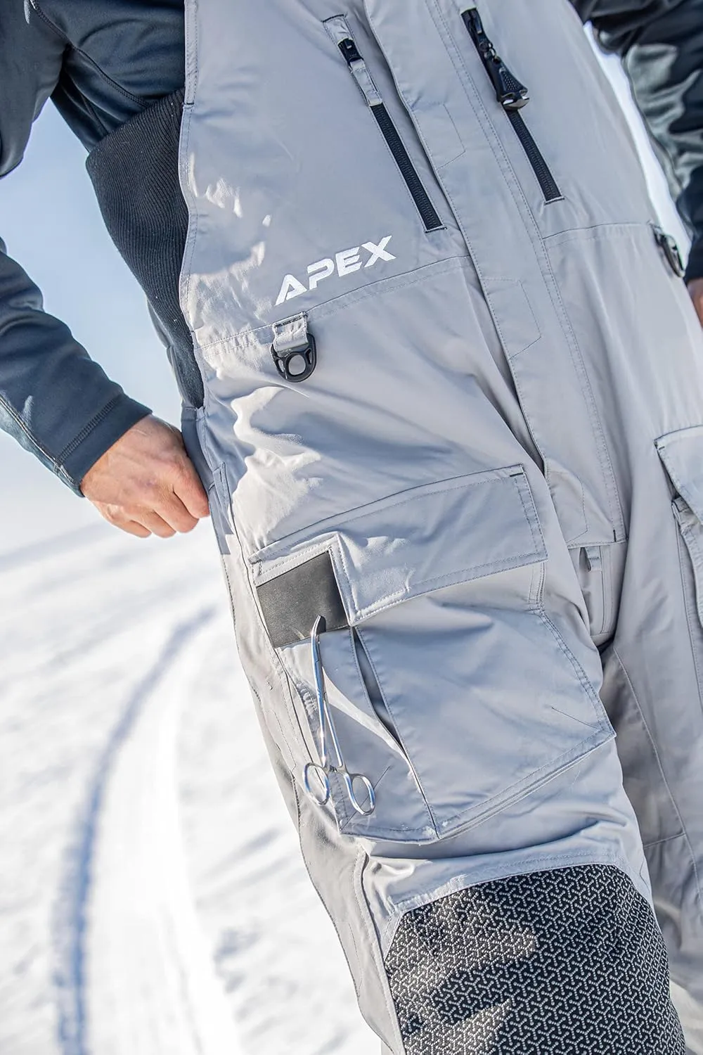 Striker Men's Apex Durable Lightweight Breathable Waterproof Outdoor Ice Fishing Bib with Sureflote Flotation Technology