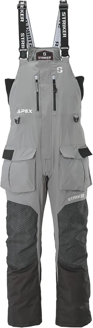 Striker Men's Apex Durable Lightweight Breathable Waterproof Outdoor Ice Fishing Bib with Sureflote Flotation Technology