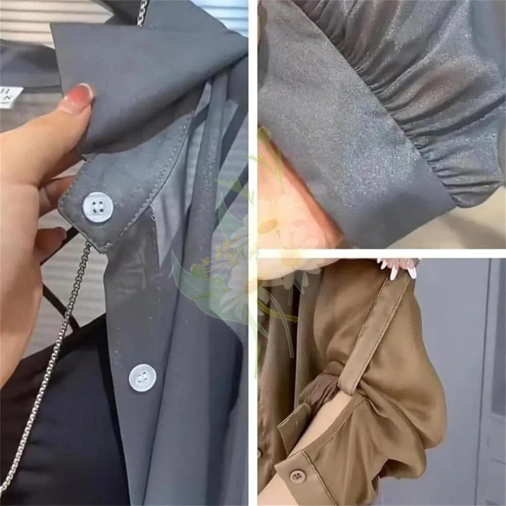 Summer Sunscreen Chiffon Shirt, Long Sleeve Uv Protected Silk Shirt, Casual Lightweight Ice Silk Chiffon Sunscreen Shirts
