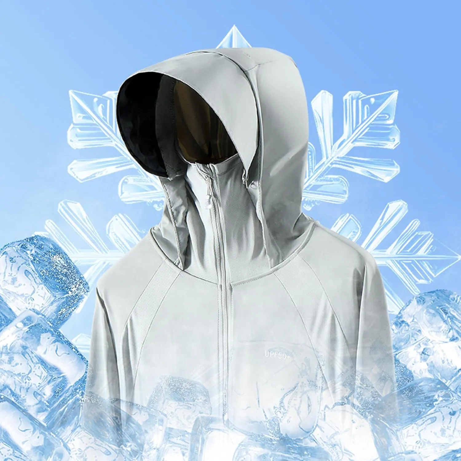 Sun Protection UPF50  Ice Feeling Skin Friendly Coat for Women Breathable Commuting Outdoor Hooded Jacket Long Sleeve
