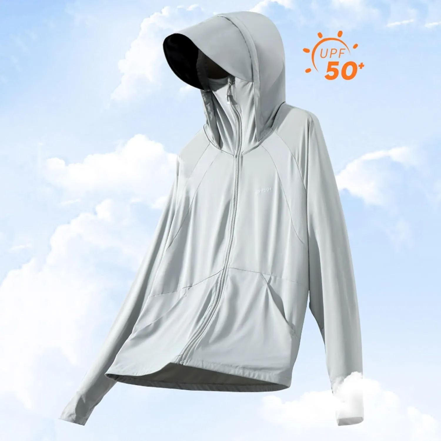 Sun Protection UPF50  Ice Feeling Skin Friendly Coat for Women Breathable Commuting Outdoor Hooded Jacket Long Sleeve