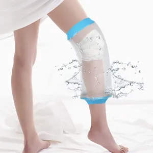 SUPERNIGHT Waterproof Knee Cast Cover for Shower, PICC Line Covers for Knee Adult, Watertight Reusable Cast Protector for Knee/Leg Surgeries Wound Bandage