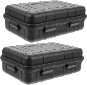SUPVOX Camping Hiking Airtight Waterproof Storage Container 2pcs Outdoor Tools Sealed Box