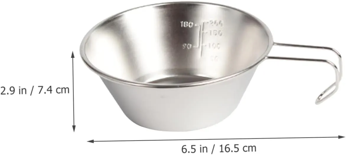 SUPVOX Compact Water Cup Multi Function Picnic Wine Bowl for Camping Hiking and Lightweight Smooth Surface Comfortable Grip