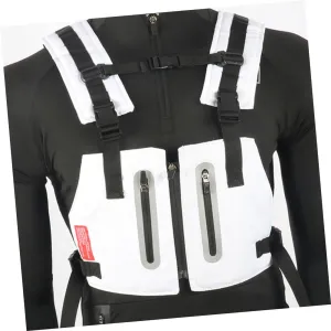 SUPVOX Versatile Outdoor Vest Reflective Running and Cycling Vest Waterproof Pockets and Adjustable Fit