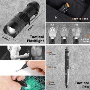 Survival Gear and Equipment 10 in 1, Survival Kits - Cool Tactical Gear Fishing Hunting Camping Outdoor Survival Tool Set