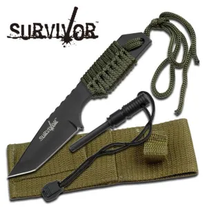 SURVIVOR TANTO KNIFE WITH FIRESTARTER