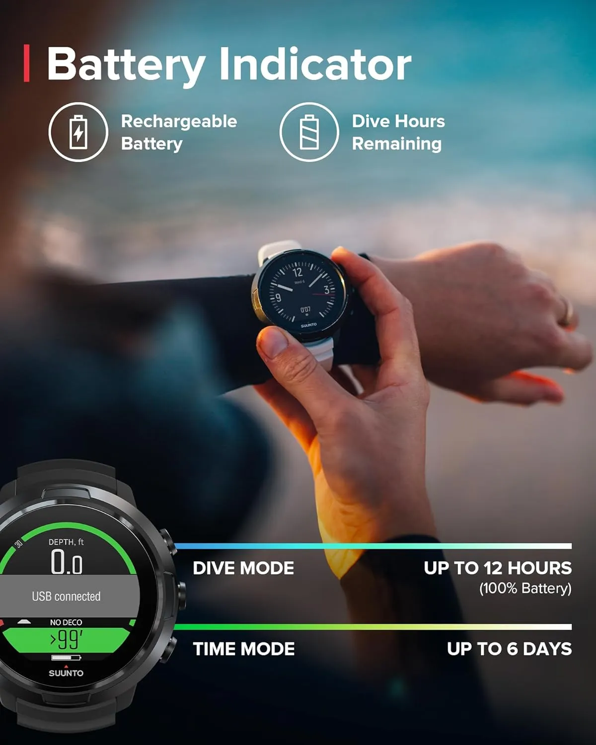 Suunto D5 All Black Dive Computerwith Color Screen and Exchangeable Straps