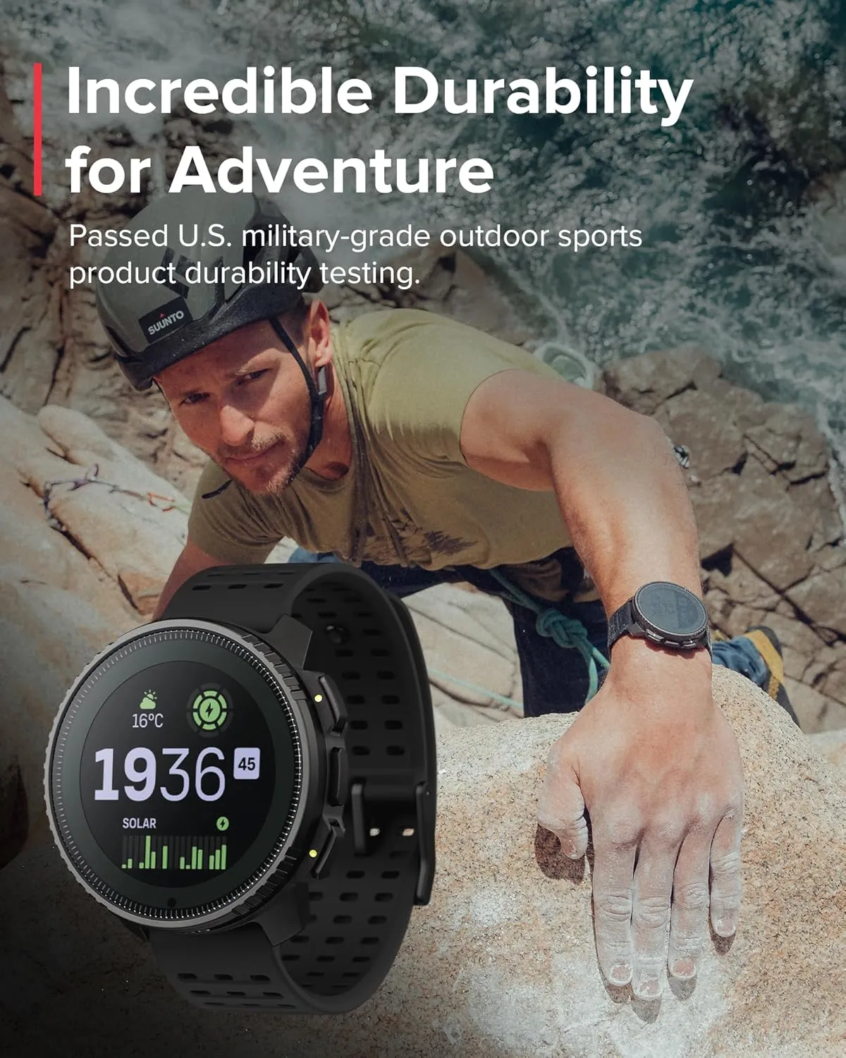 SUUNTO Vertical Titanium Solar GPS Adventure Watch, Dual-Band GNSS, Offline Maps, Solar Charging, 95  Sports Modes, Training Metrics & Recovery Insights