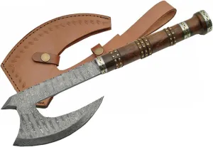 SZCO Supplies DM-1107 Damascus Steel Rosewood Hatchet Axe